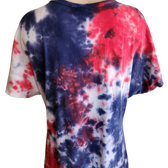 Lularoe Maria Maxi Dress Red White and Blue Tie Dye Size M - Picture 7 of 10